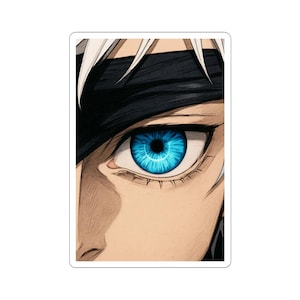 Gojo Inspired Sticker, Jujutsu Kaisen Kiss-Cut Sticker Sheet, Anime Laptop Decal, Waterproof Vinyl Sticker, Gift for Anime Lover, Satoru