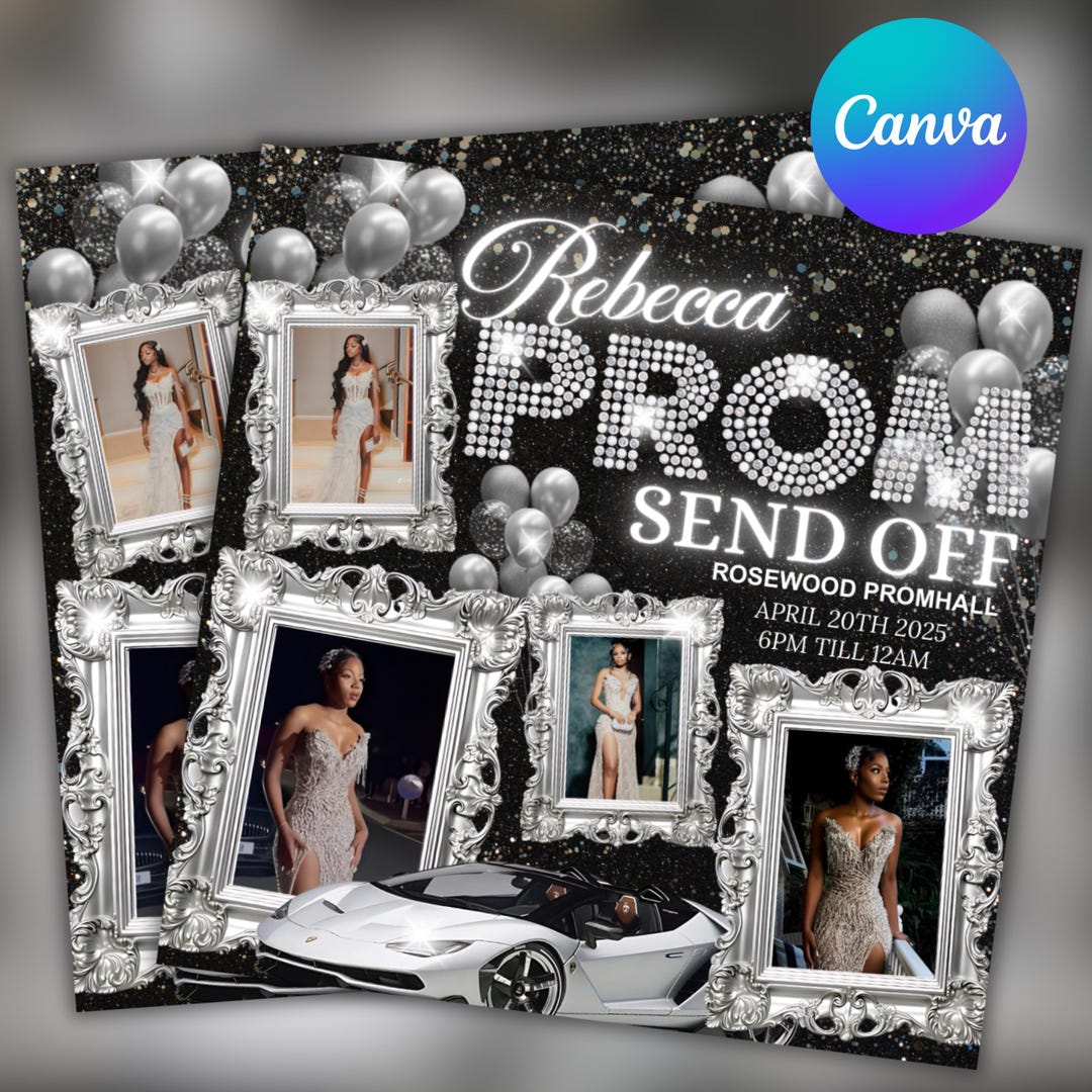Prom Send off Flyer DIY Prom Flyer Prom Canva Template Prom Send Off
