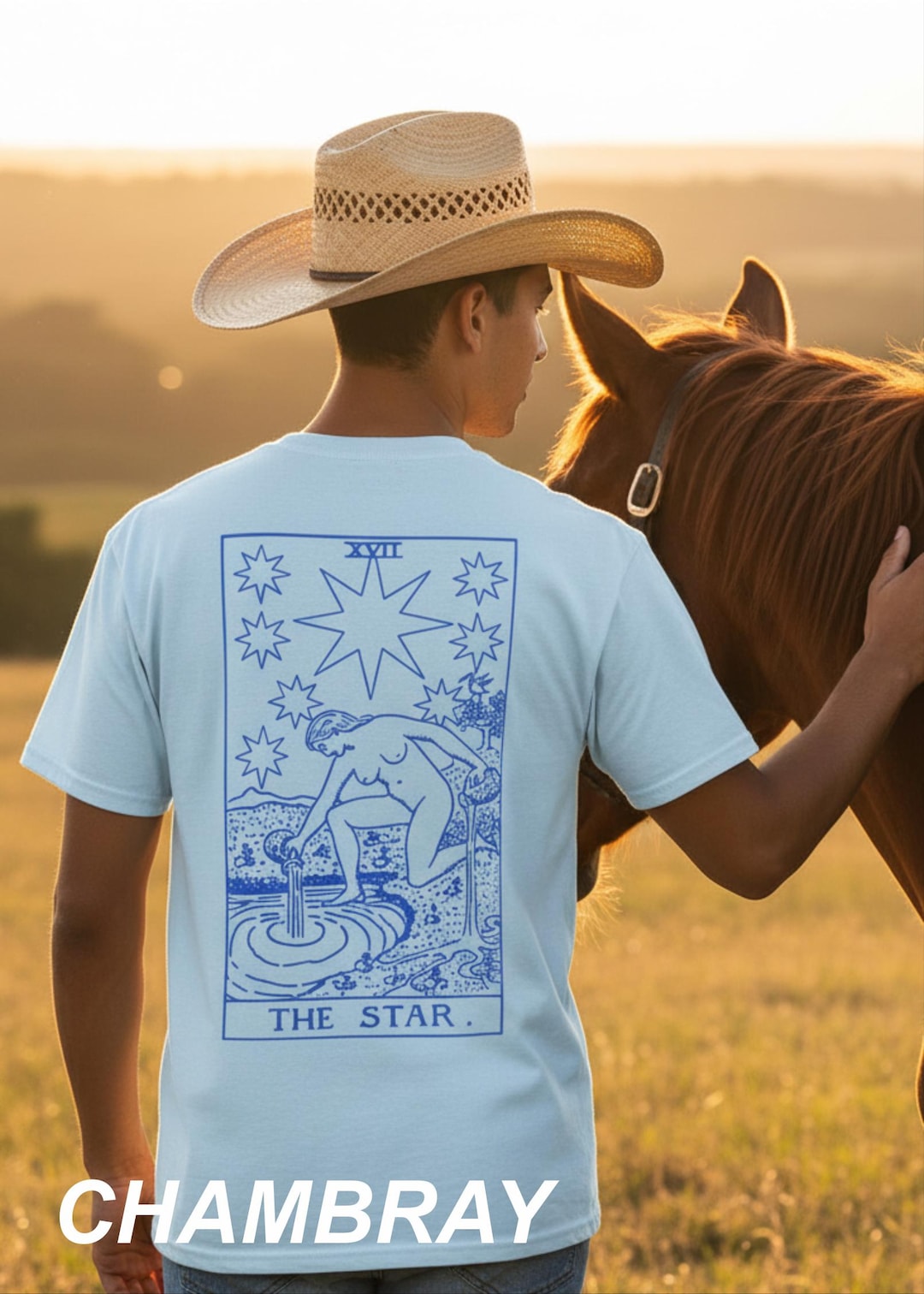 Star Rider Waite The Star Tarot Card, by Rider-waite, Unisex Garment-dyed T-shirt - Etsy