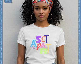 Camiseta gráfica "Set Apart", ropa urbana bíblica, camiseta hebrea israelita