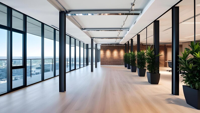 Modern High-rise Glass Office Virtual Background – High-definition ...