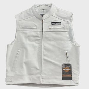 Handmade Genuine Leather Motorcycle Vest: Classic Biker Waistcoat