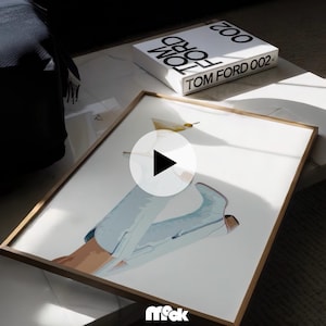 POSTER Video MOCKUP , DIN A Frame Video Mockup, Poster Video Mockup, Photoshop Template, Art Mockup,Interior Mockup,Din A Ratio,laying frame