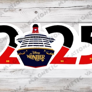 Mickey Mouse Magnet - DCL - Year Disney Cruise Magnet - 2025/2026/2027/2028/2029 - All ships - cruise magnet