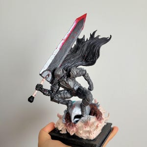 Berserk Guts Black Swordsman Figure, Handmade Berserk Guts Figure, Berserk Fan Gift, Black Swordsman Version - Real photo (not shop)