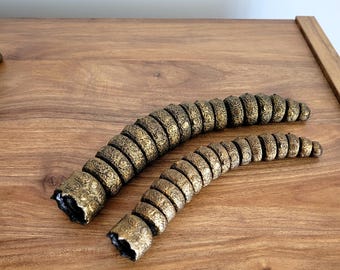 3D Printed Sandworm Figurine: Fantasy Monster Sculpture, Unique Decor
