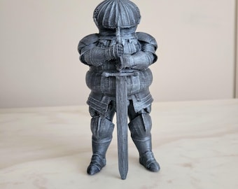 Siegmeyer of Catarina Knight Figure, Dark Souls Inspired Statue, 3D Printed Collectible