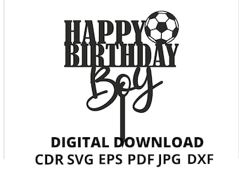 Topper birthday boy svg, happy birthday svg, birthday digital/ Cake Topper SVG,topper svg/Cake cupcake topper SVG, queen