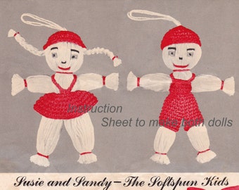 Yarn Dolls 10" & 18" Instructions to Make Both Pairs in One PDF Digital Download