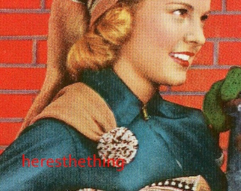 Vintage Knit Stocking Cap and Mittens Pattern Instructions PDF