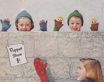 Vintage Accessories Instruction Book PDF 1952 Puppet Mittens Stocking Cap Socks & More! Digital Download