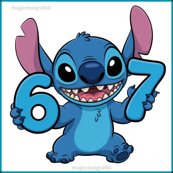 6 7 Stitch meme PNG | Stitch Six Seven Meme 6 7 PNG | 6 7 png | Six Seven Stitch png | 6 7 Six Seven Stitch png | Instant Download
