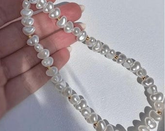 White Moon Faux Pearl Phone Lanyard Strap for Smartphone Camera Bag Earphones.