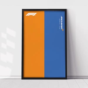 Mclaren F1 Poster, Lego Technic Compatible, Poster for Wallboard, Formula 1 Wall Art, F1 digital Print, Minimalist F1 Formula 1 Poster