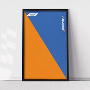Mclaren F1 Poster, Lego Technic Compatible, Poster for Wallboard, Formula 1 Wall Art, F1 digital Print, Minimalist F1 Formula 1 Poster