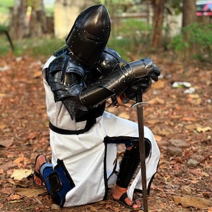 Black Knight Templar Armor Suit | Knight Warrior Crusader Templar Cosplay Armor | Black Templar Armor Larp Costume