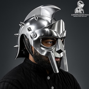 Casco de gladiador griego – Casco de juego de rol inspirado en Maximus Decimus Meridius-Casco de armadura Maximus Decimus Meridians