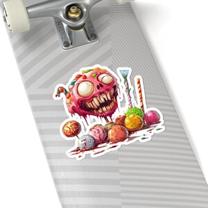 Candy Gore Scary Face Teeth Kleurrijke Kiss-Cut Stickers
