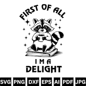 Zuallererst freue ich mich über SVG Png Eps Dxf Schnittdatei | Lustige Waschbär SVG PNG | Sarkastische Snarky SVG Png | Retro Waschbär Shirt | Cricut-Svg
