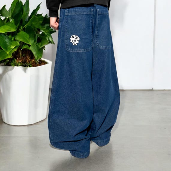 Baggy Jeans for Men – Wide Leg Skater Denim – Y2K Vintage