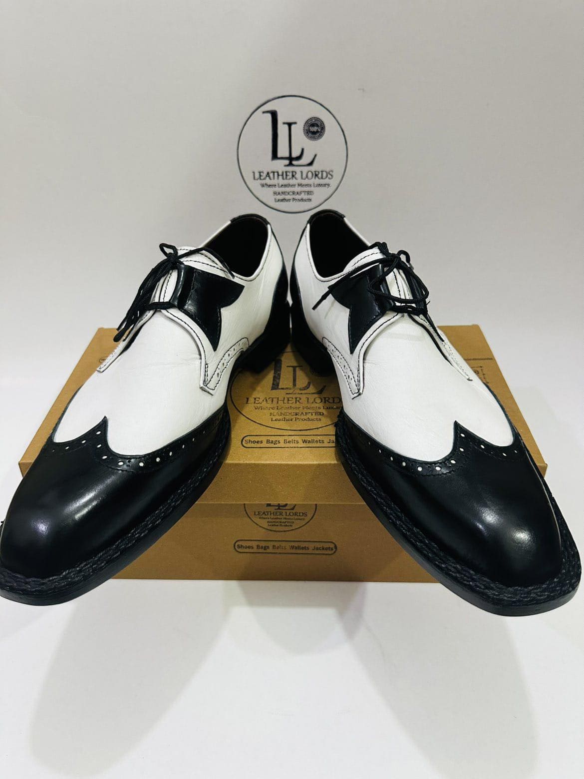 Mens Black and White Dress Shoes - Etsy