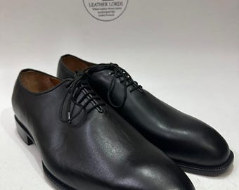 Black Leather Oxford Brogues: Samuel Windsor Cap Toe Dress  display picture 2
