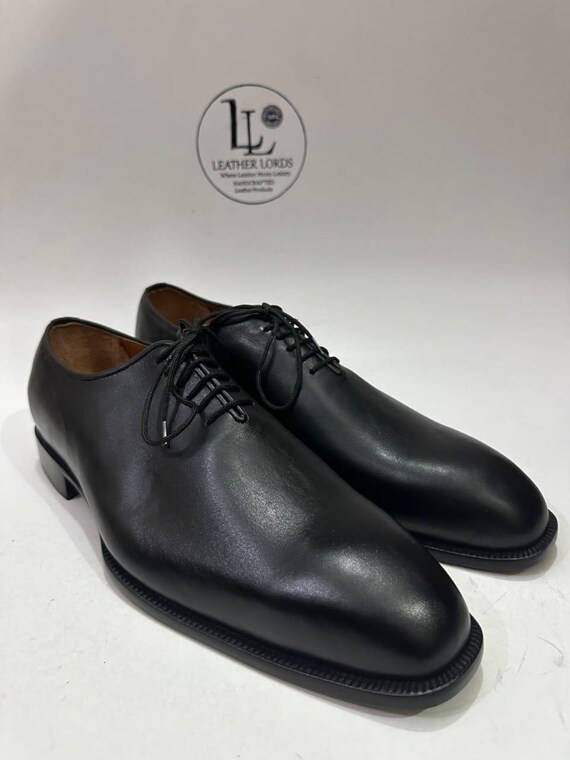 Elegant Black Leather Oxfords for Men Black Oxfords | Mens Classic Lace-Up Style | Amali Shoes  main image 3