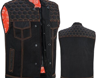 Chaleco vaquero negro vintage para hombre, estilo camionero pesado, clásico, sin mangas, estilo motero
