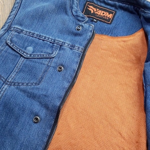 Men&#39;s Denim Motorcycle Vest |Club Style Cut Off Vest with Concealed Carry Pockets | Sleeveless Biker Riding Jacket