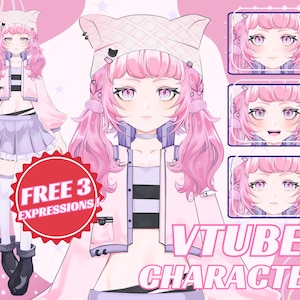 CUSTOM VTUBER model male or female | live2d model | vtuber design | commercial use | vtuber asset | PFP | live2d vtuber | facerig | Vtuber