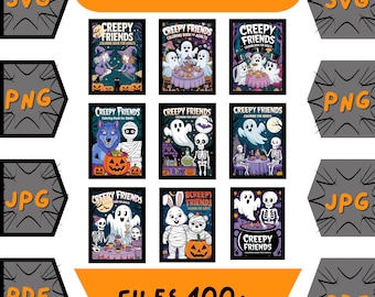 Kawaii Halloween Coloring Book | Creepy Printable Pages (PDF