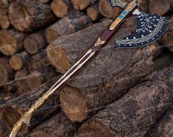 Replica God of War Leviathan Axe, Kratos Viking-cosplayprop, roestvrijstalen mes, cadeau voor hem