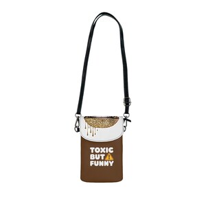 Grappige, giftige kleine portemonnee voor mobiele telefoon - uniek cadeau, sarcastische kaarthouder, eigenzinnige portemonnee voor op de zak, humoristische sleutelhangerorganizer, cool