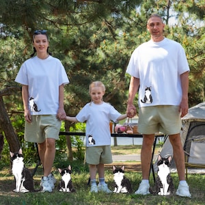 Family Matching Shirts, Cat Graphic Family Outfits, Soft Cotton Summer Tops, Gift For Mom Dad Kid, Family Trip Tee Vacation Holiday Shirts