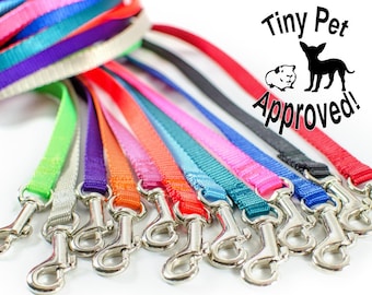 3/8" Cat, Rabbit, Ferret, Guinea Pig, Small Pet, Teacup Dog Leashes - many colors and lengths