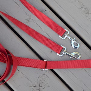 Dual Attach Leash with sliding handle - 20 colors and several lengths