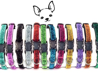 Sparkle Bling Tiny Dog Collar - MADE to ORDER