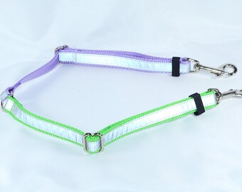 Leash Coupler - Splitter - Adjustable & Reflective - Walk 2 Dogs 1 Leash