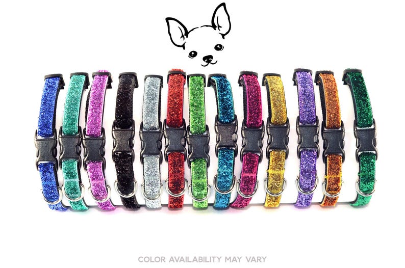 Sparkle Bling Tiny Dog Collar - MADE to ORDER image 1
