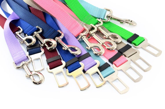 Dog Seat Belt Tether Adjustable Universal 26 Colors Free - Etsy