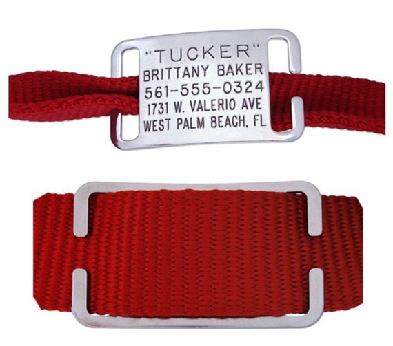 Custom Collar Dog ID Tag Quiet Pet ID Tag in Copper Silent Dog Tag