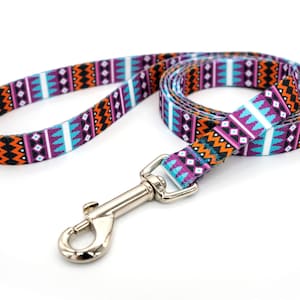 Patterned webbing leashes - 30+ vibrant prints, any length, 4 widths, great for all sizes of dogs imagen 4