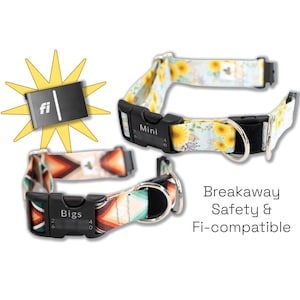 Fi Compatible BREAKAWAY series 3 / 3+ collar bands - 30 PRINTS - adjustable 1" wide