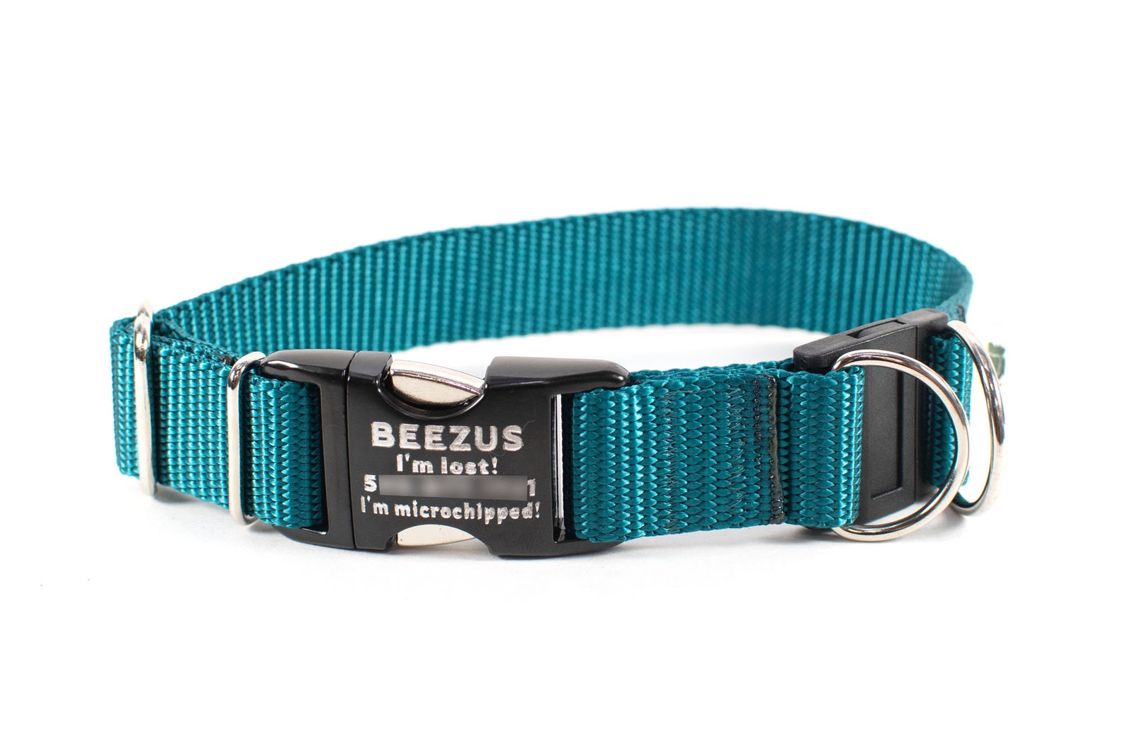 Personalized BREAKAWAY Safety Dog Collar in Teal Tagless CNC Etsy