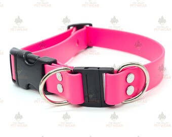 BREAKAWAY Personalized Biothane Pink Dog Collar | Waterproof | Stink proof | Vegan Leather
