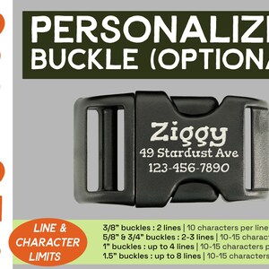 3/8" BREAKAWAY Tiny Dog Collar, solid colors - 16 colors | Includes FREE Buckle Personalization image 4