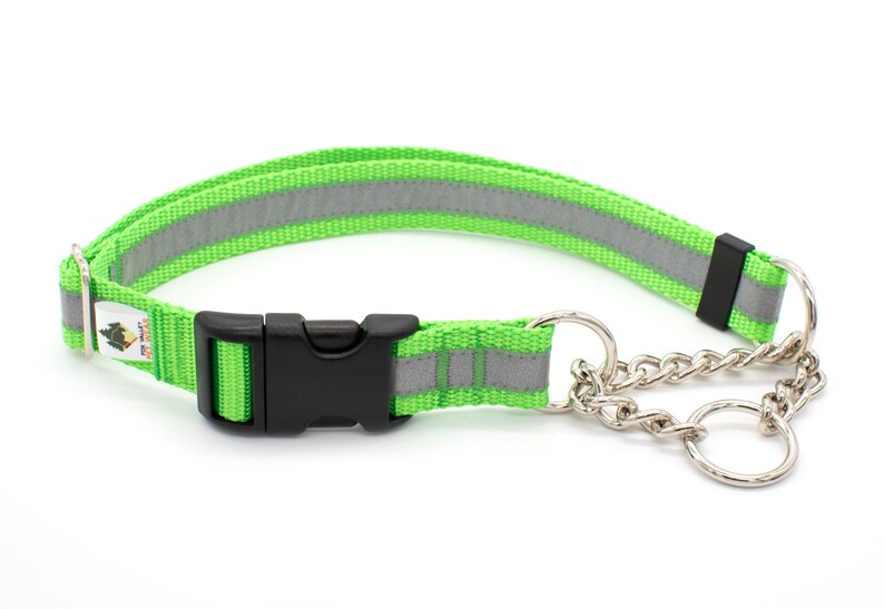 Reflective Quickrelease CHAIN Martingale Dog Collar 20 Etsy UK