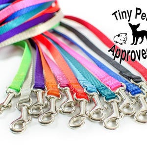 3/8" Cat, Rabbit, Ferret, Guinea Pig, Small Pet, Teacup Dog Leashes - many colors and lengths