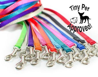 3/8" Cat, Rabbit, Ferret, Guinea Pig, Small Pet, Teacup Dog Leashes - many colors and lengths