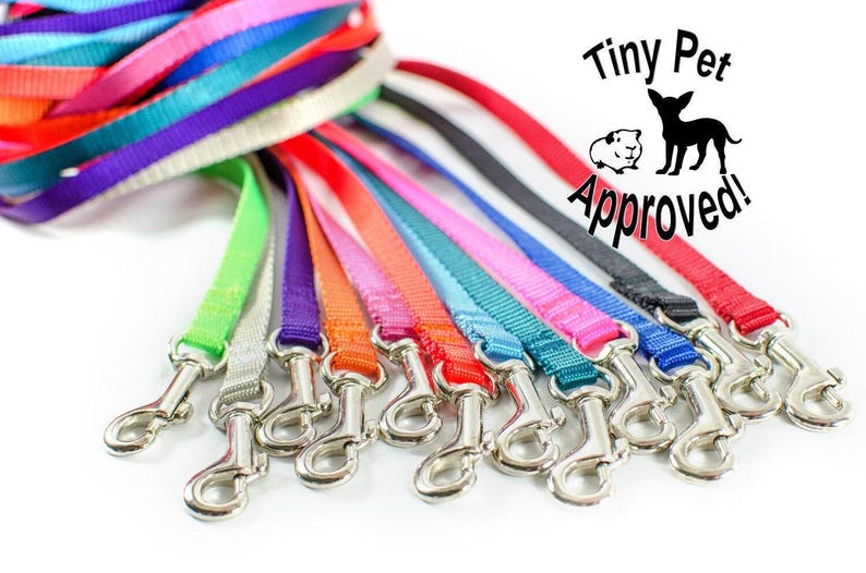 3/8" Cat, Rabbit, Ferret, Guinea Pig, Small Pet, Teacup Dog Leashes - many colors and lengths image 1